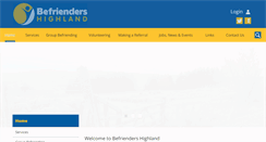 Desktop Screenshot of befriendershighland.org.uk